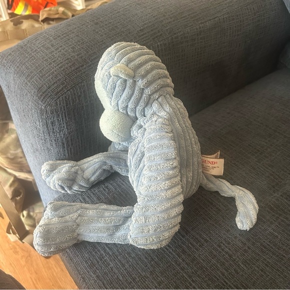 Gund Marbles Blue Monkey Corduroy Plush 15" Peace Love 319558 Peace Sign - Picture 2 of 5